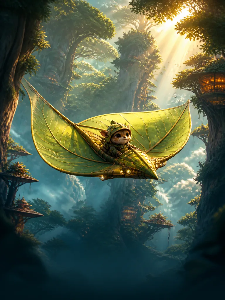 Canopy Glider: планер у формі листка підіймається крізь шари сяйливої лісової крони