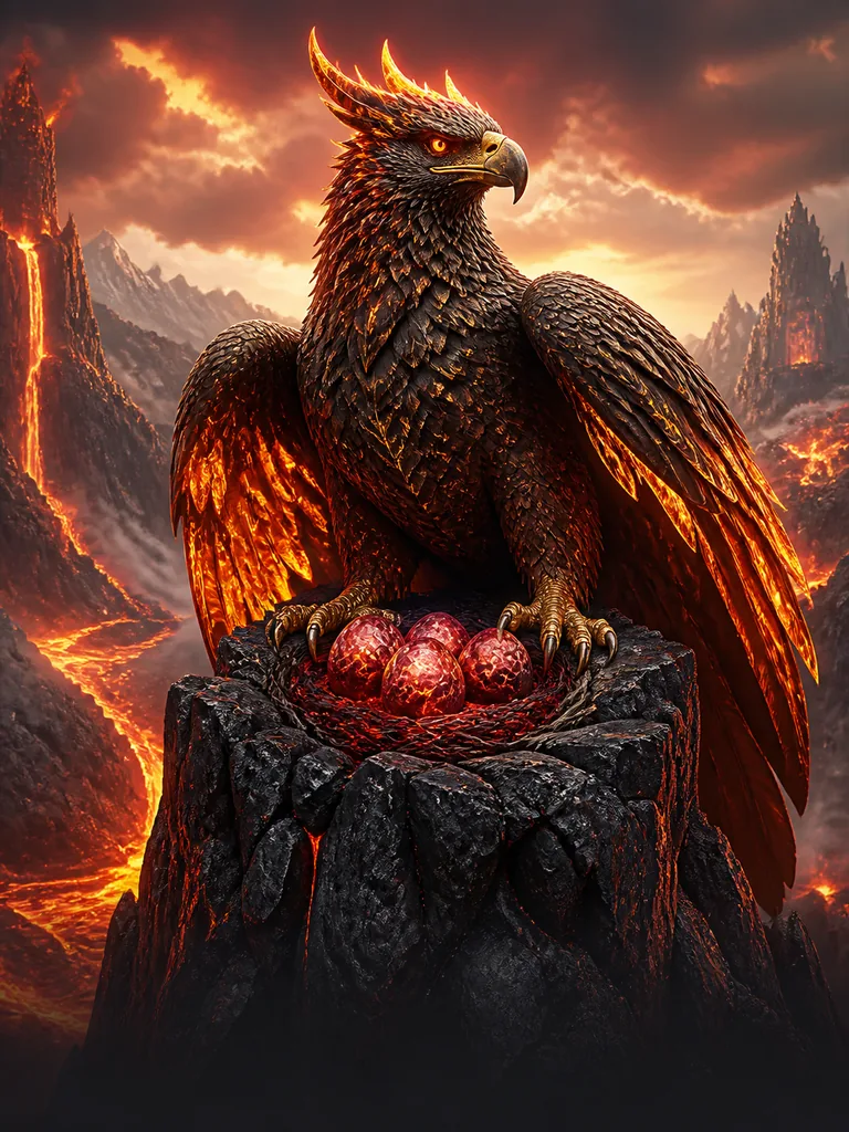 Cinder Eagle Eyrie: велетенський жар-птах, що охороняє рубінові яйця на базальтовій шпилі