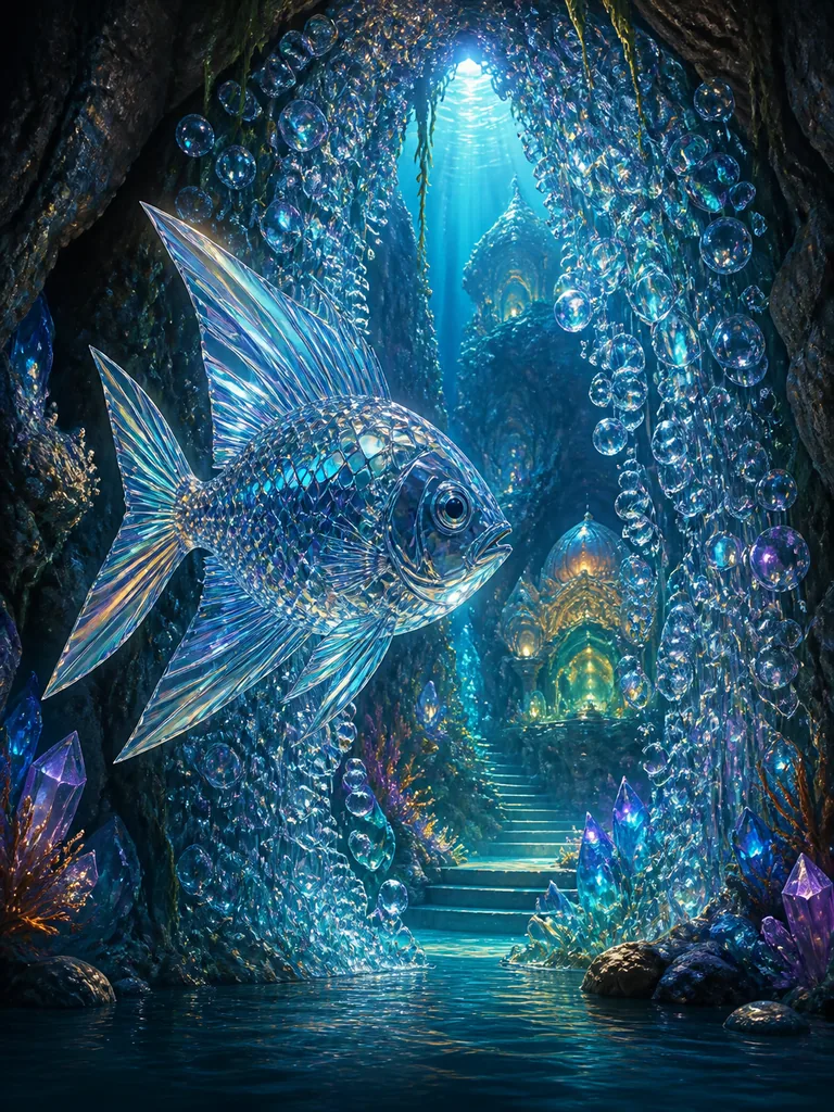 Glassfin Grotto: кришталеві риби, що відкривають грот за завісою бульбашок