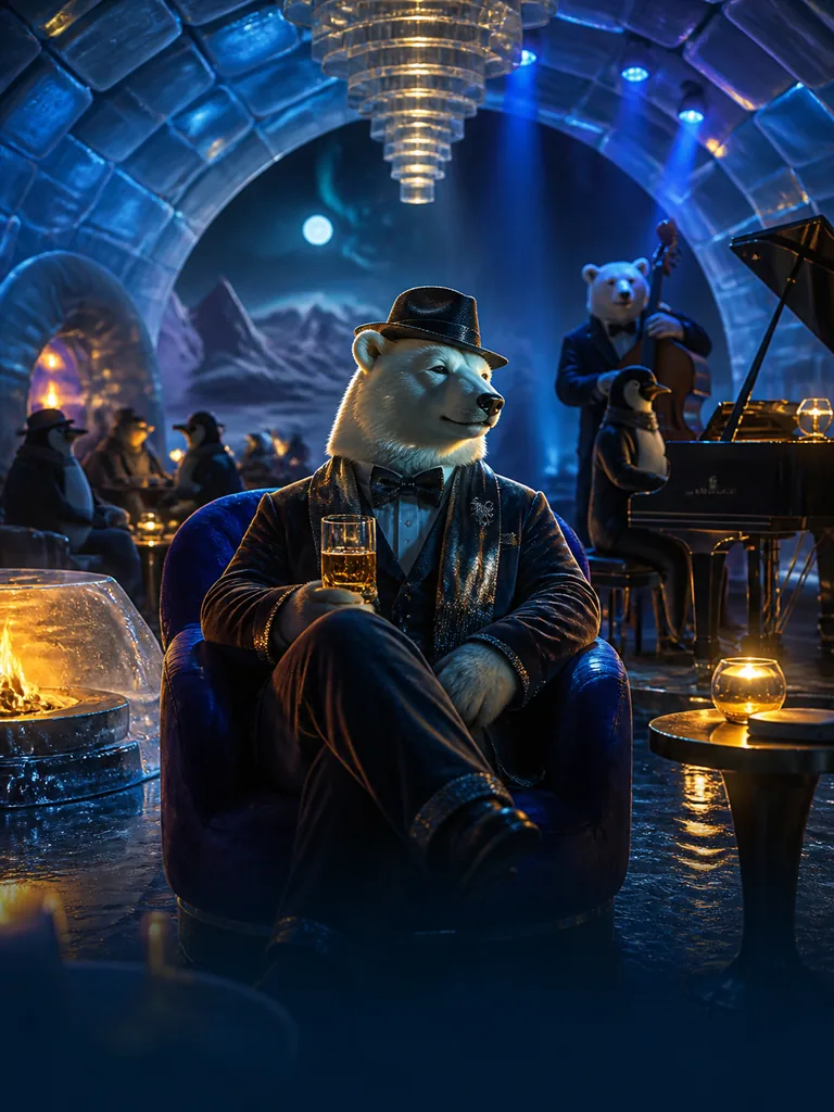 Midnight Igloo Club: таємний джазовий клуб, що сяє всередині нічного іглу