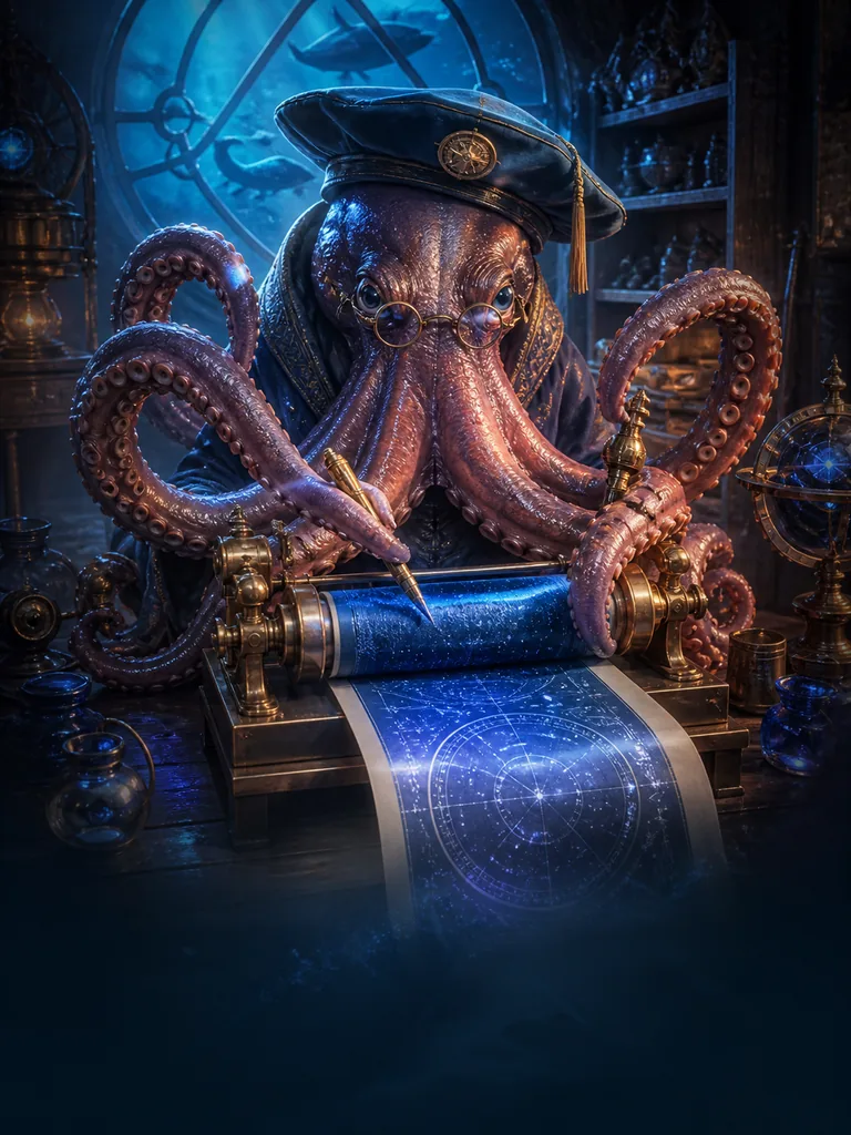 Octopus Inkworks: учений восьминіг, який друкує зоряні мапи мерехтливим синім чорнилом