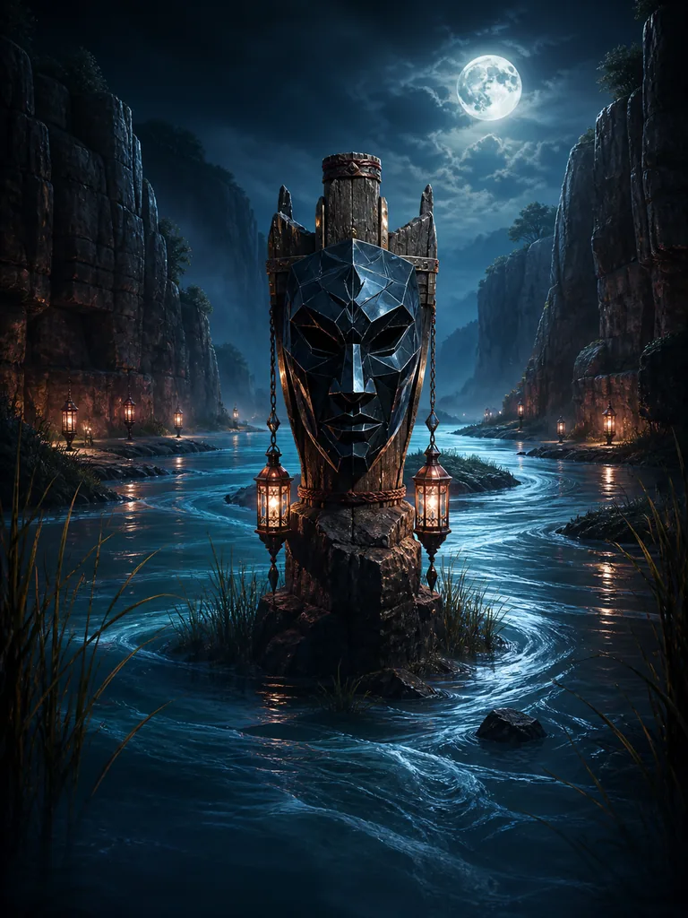 River Bandit: річковий пейзаж і маска розбійника