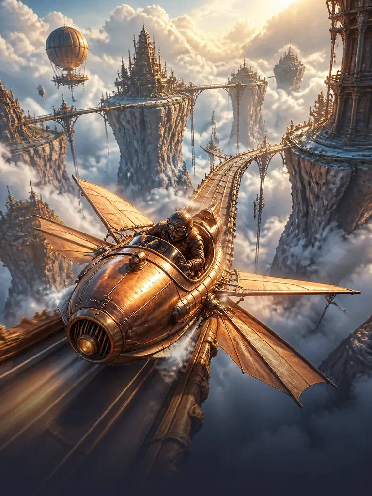 Skybridge Dash: мідний планер, що прискорюється підвісними мостами над хмарами