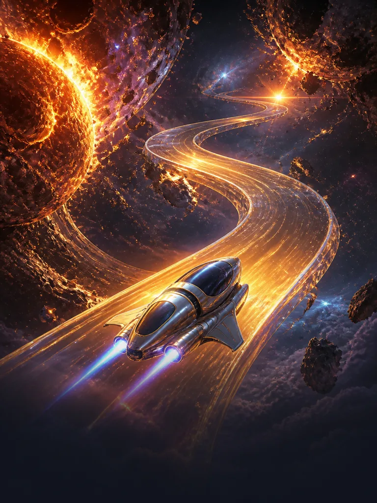 Starweaver Run: сяйливий шатл, що тче стрічкову дорогу між згасаючими зорями